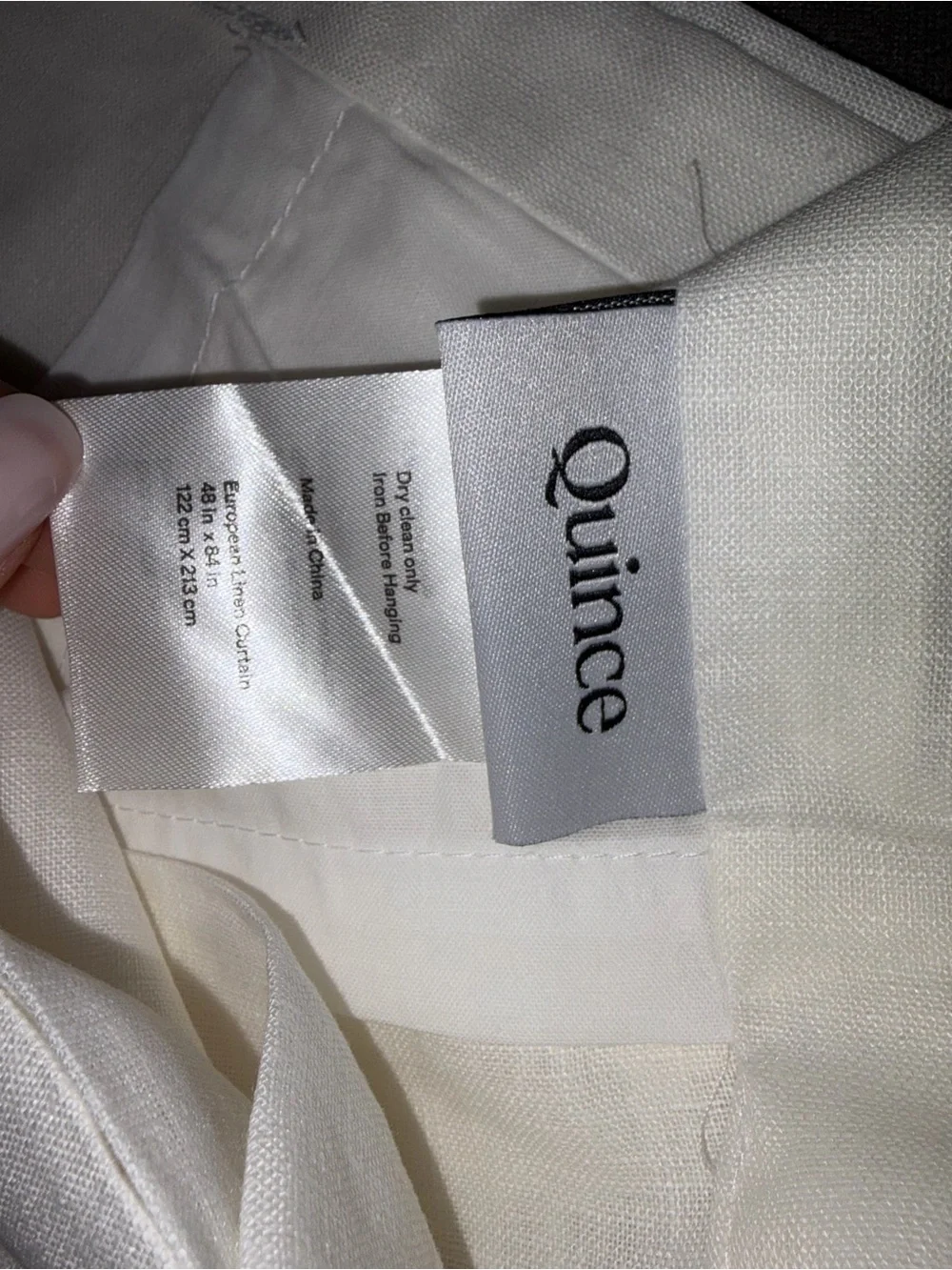Quince Organic European Linen Room Darkening Curtain - Single Panel